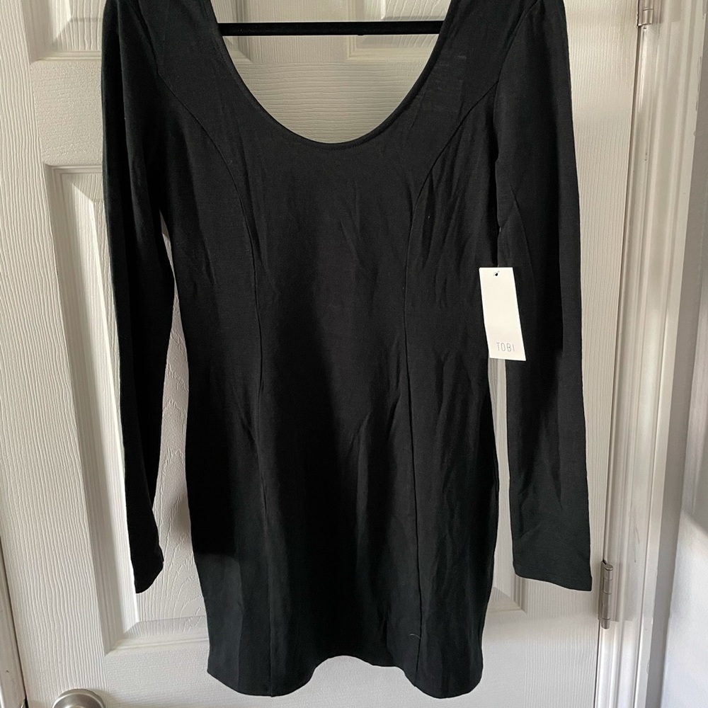Tight black dress